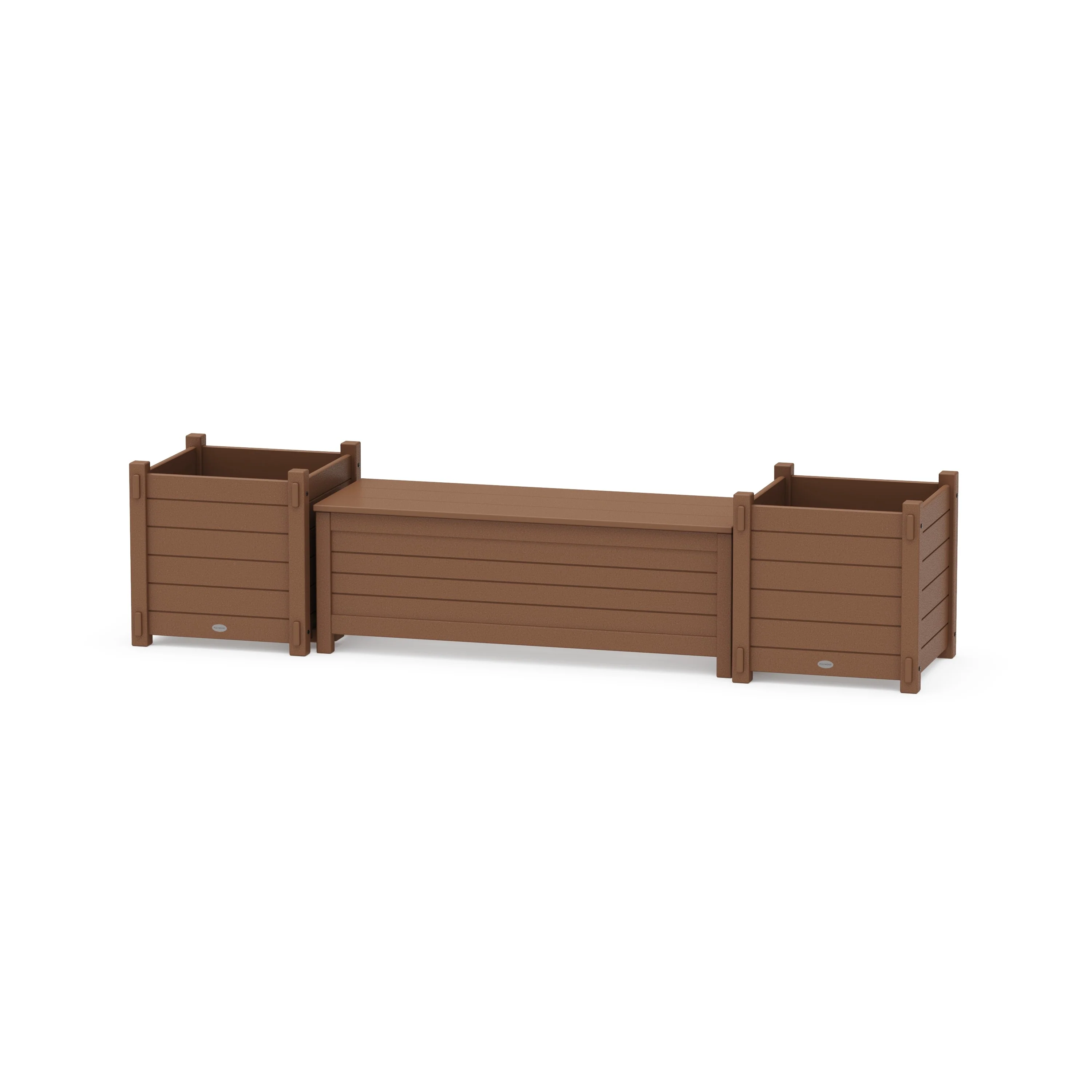 48" Nautical Straight Planter Storage Bench Set- Large - Image 3