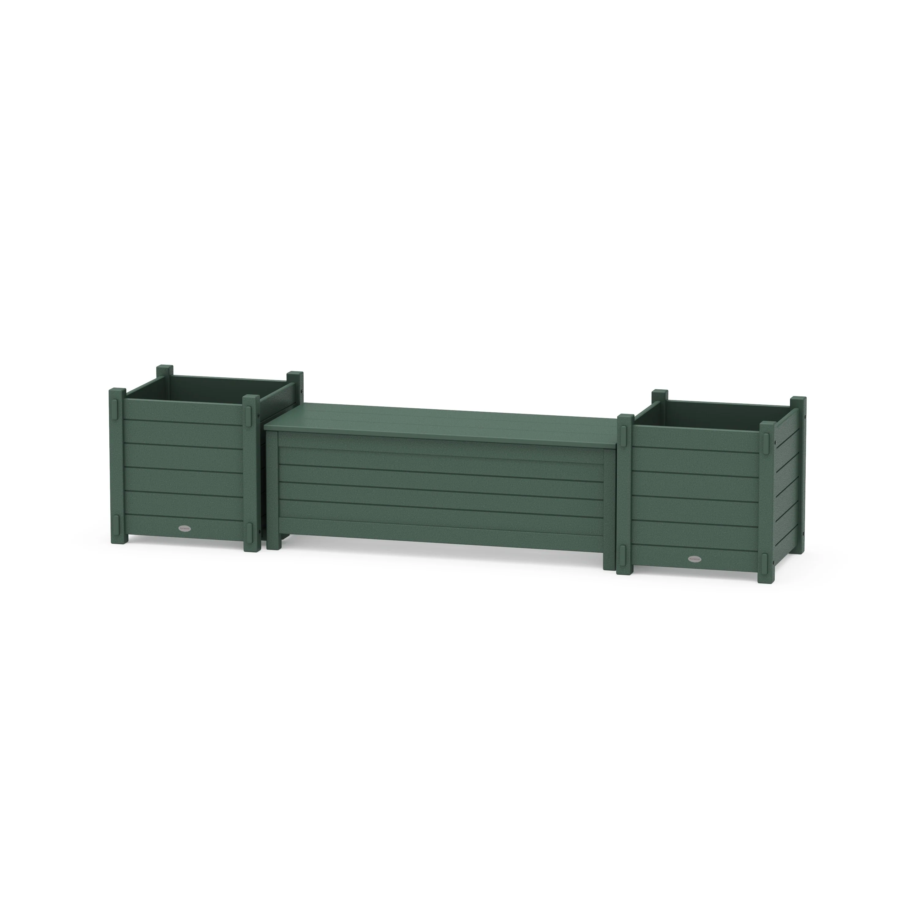48" Nautical Straight Planter Storage Bench Set- Large - Image 7