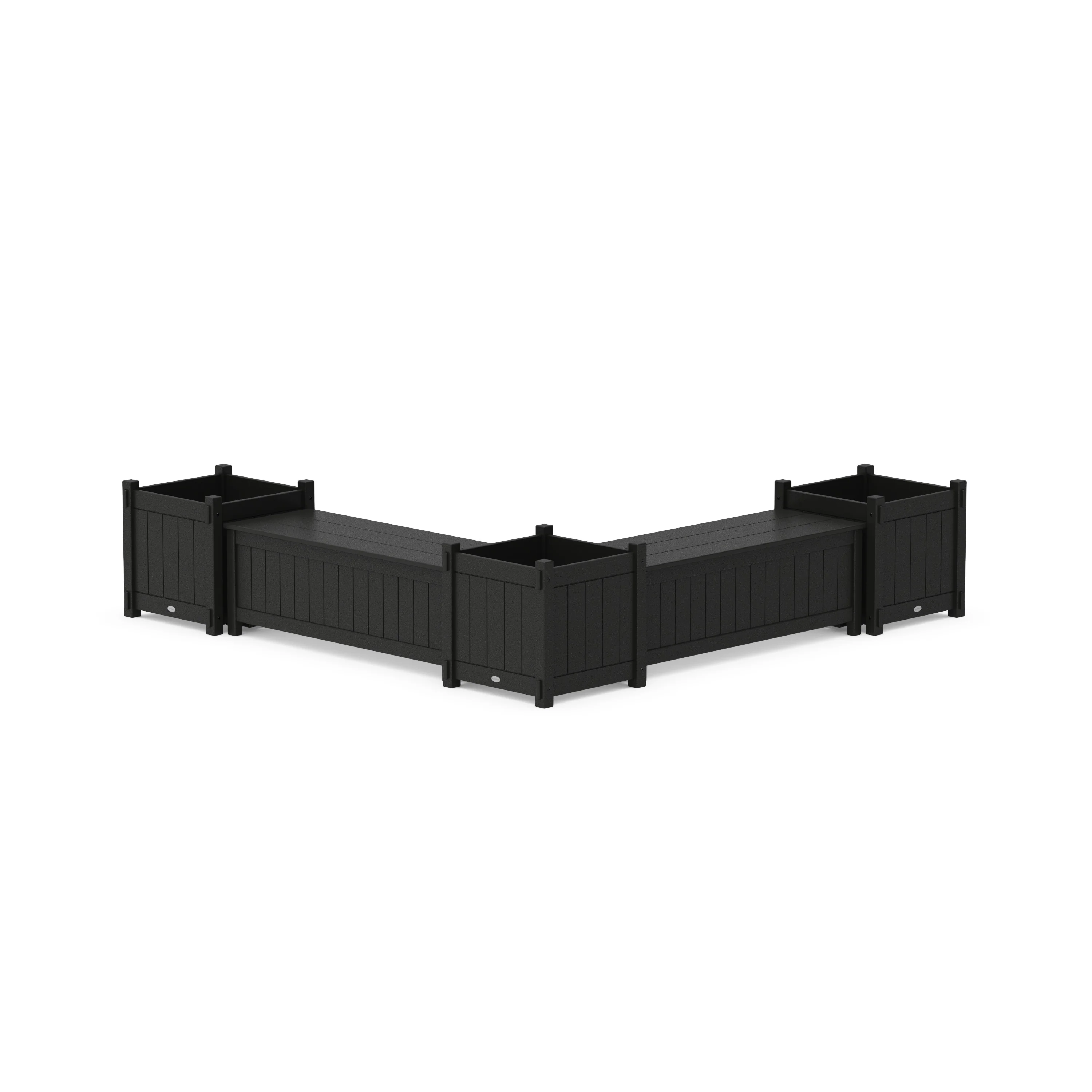 48" Vineyard L- Shaped Planter Storage Bench Corner Set- Large - Image 5