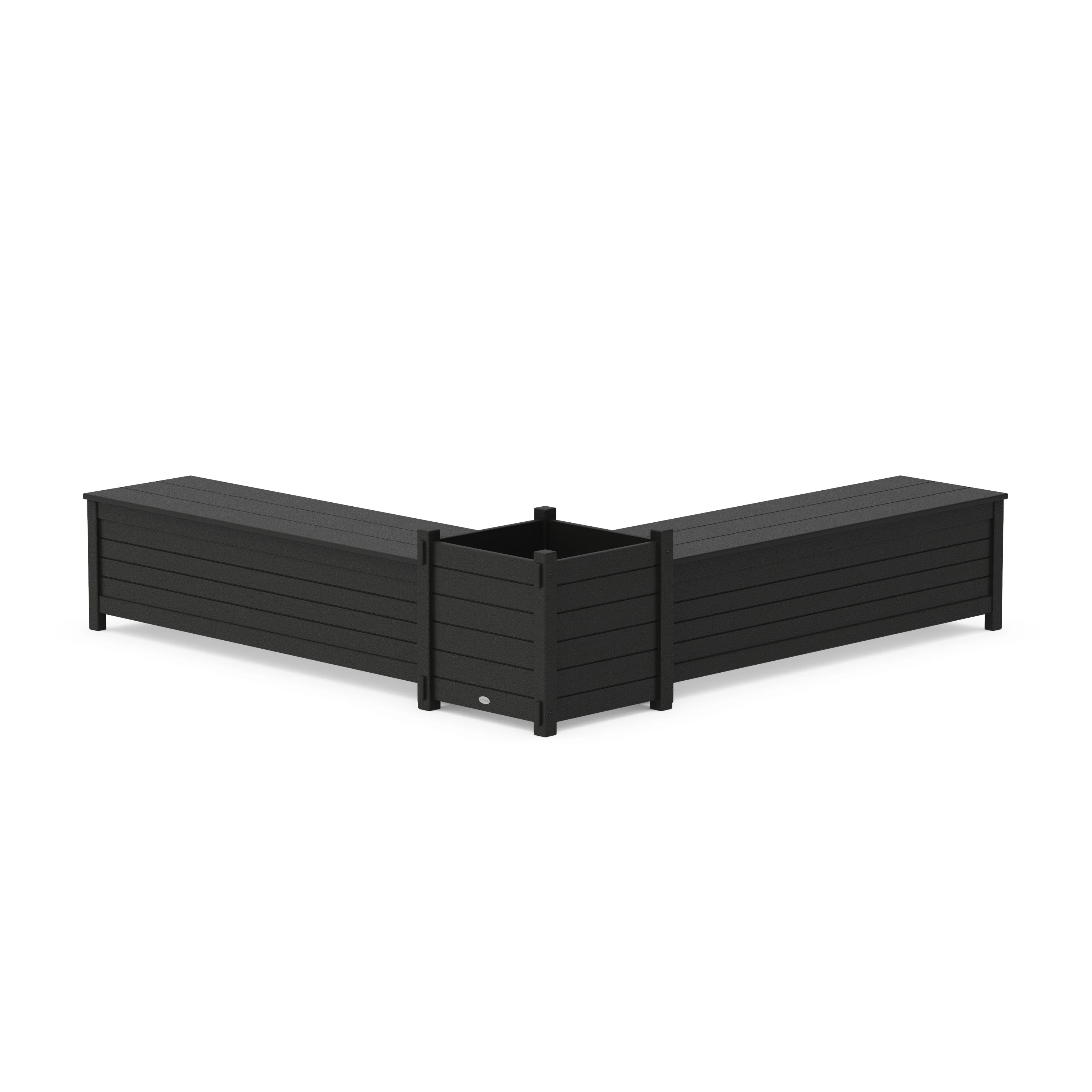 60" Nautical L- Shaped Planter Storage Bench Set- Large - Image 3