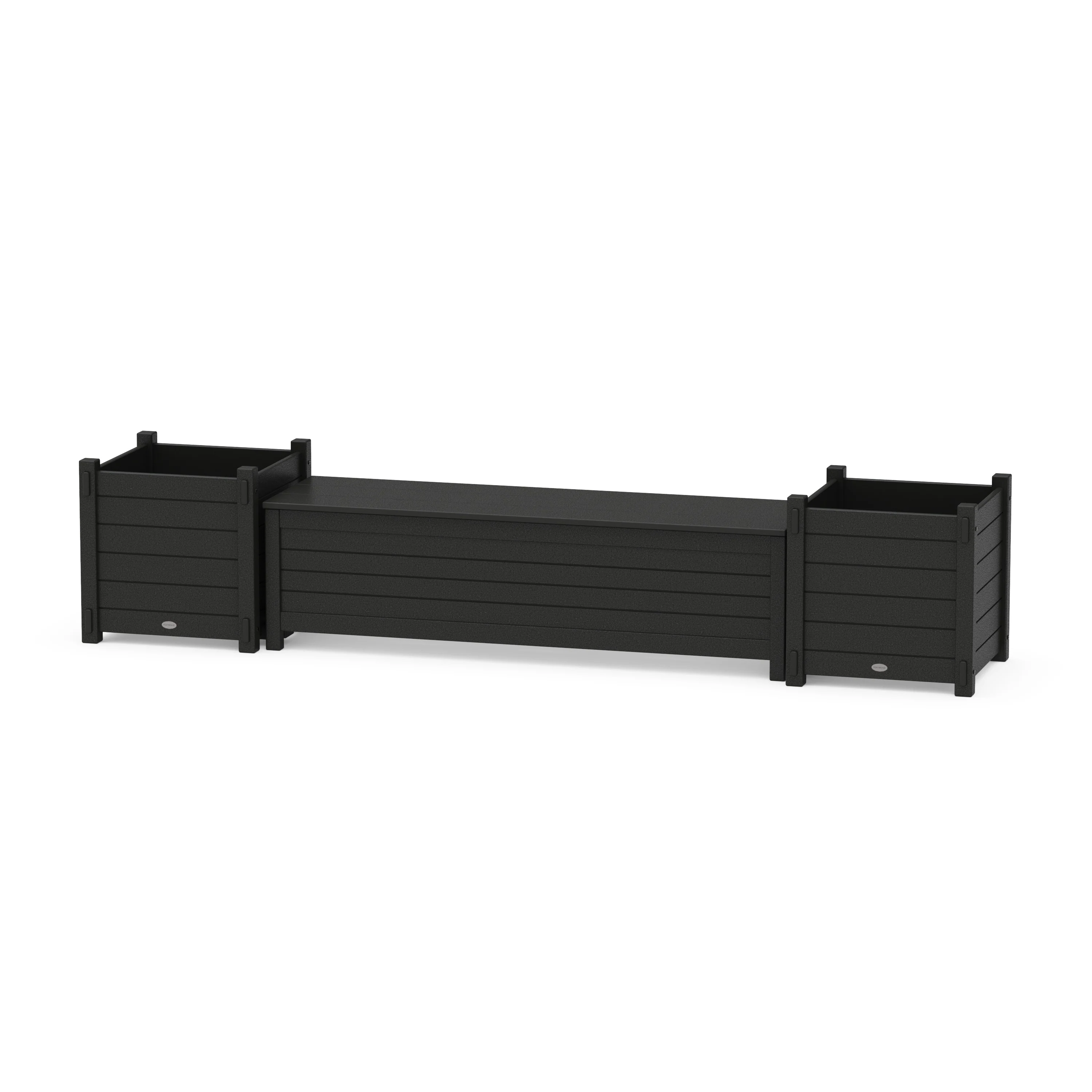60" Nautical Straight Planter Storage Bench Set- Large - Image 3