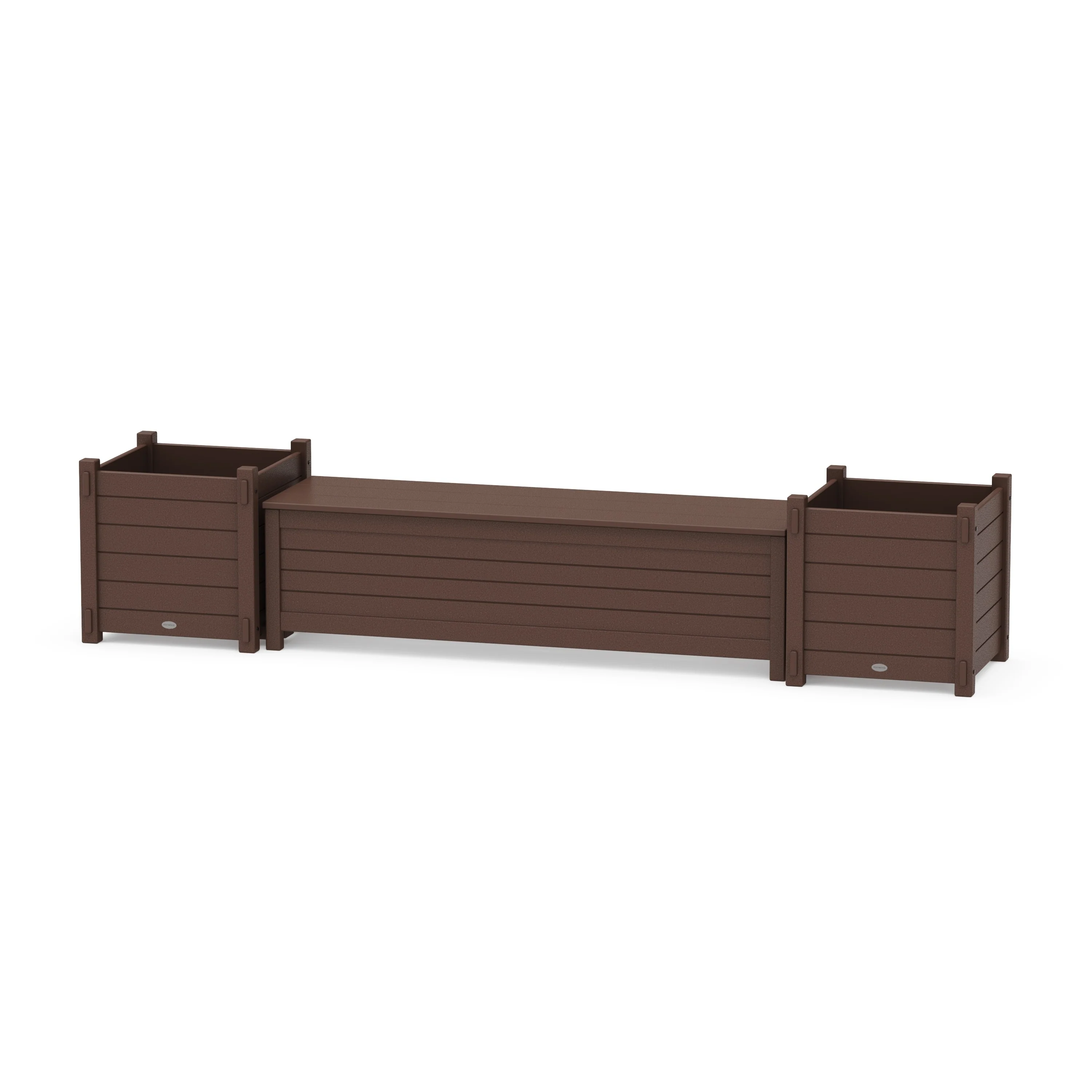 60" Nautical Straight Planter Storage Bench Set- Large - Image 5
