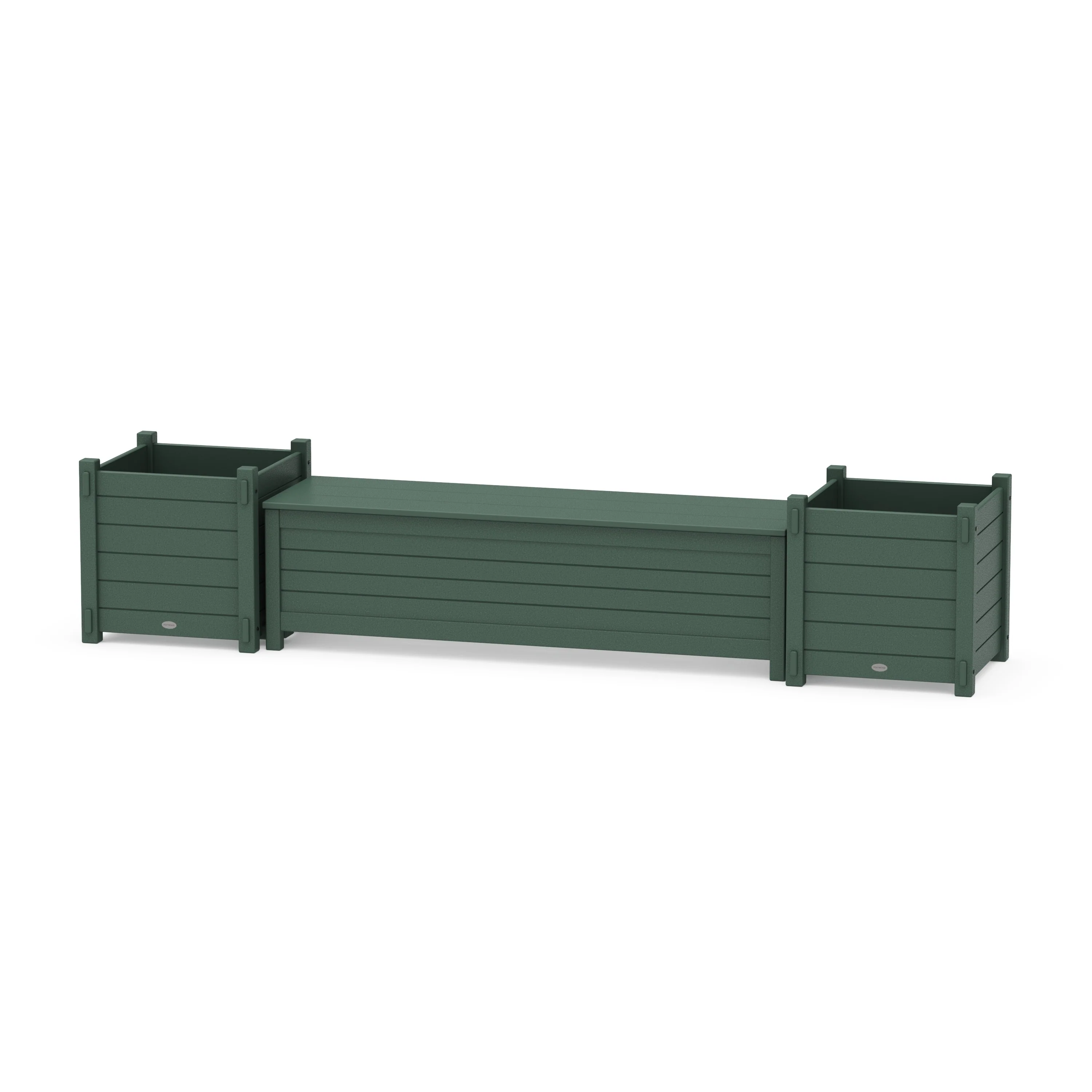 60" Nautical Straight Planter Storage Bench Set- Large - Image 6