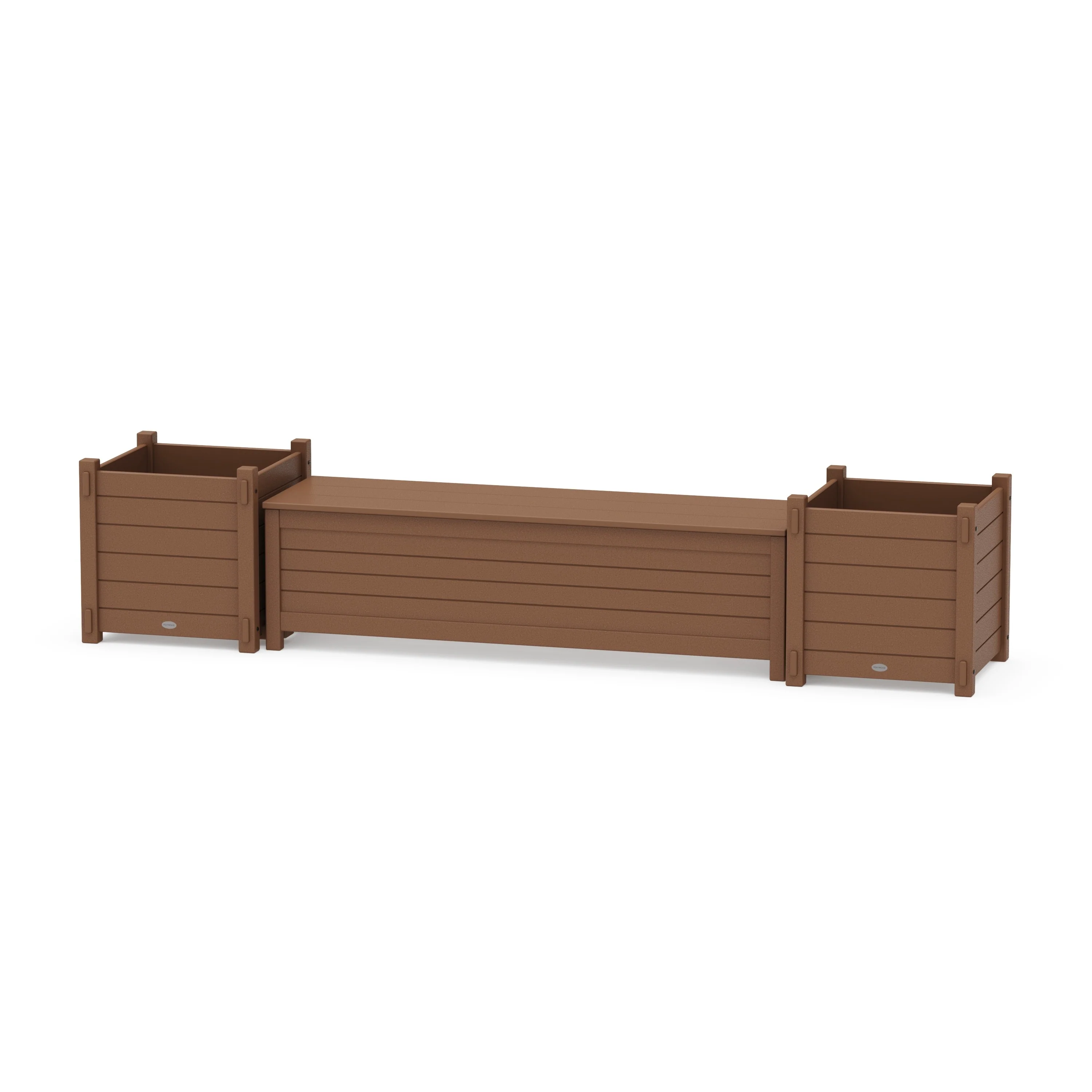 60" Nautical Straight Planter Storage Bench Set- Large - Image 7