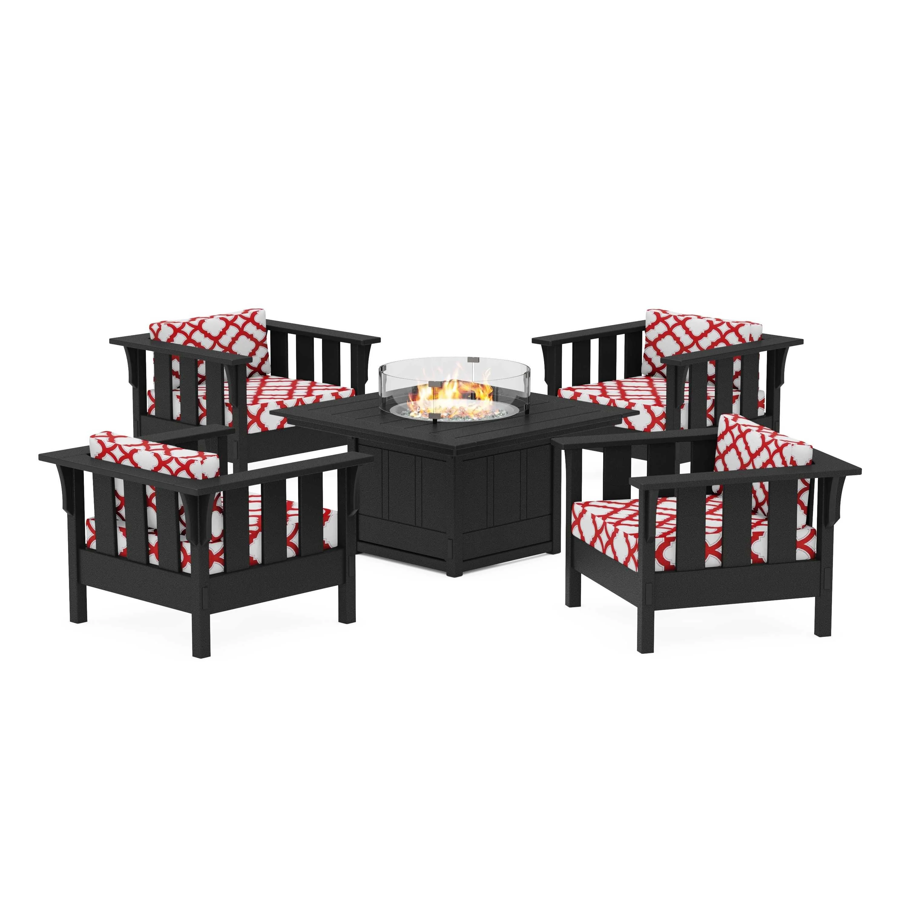 Acadia 5-Piece Deep Seating Set with Fire Pit Table - Image 40