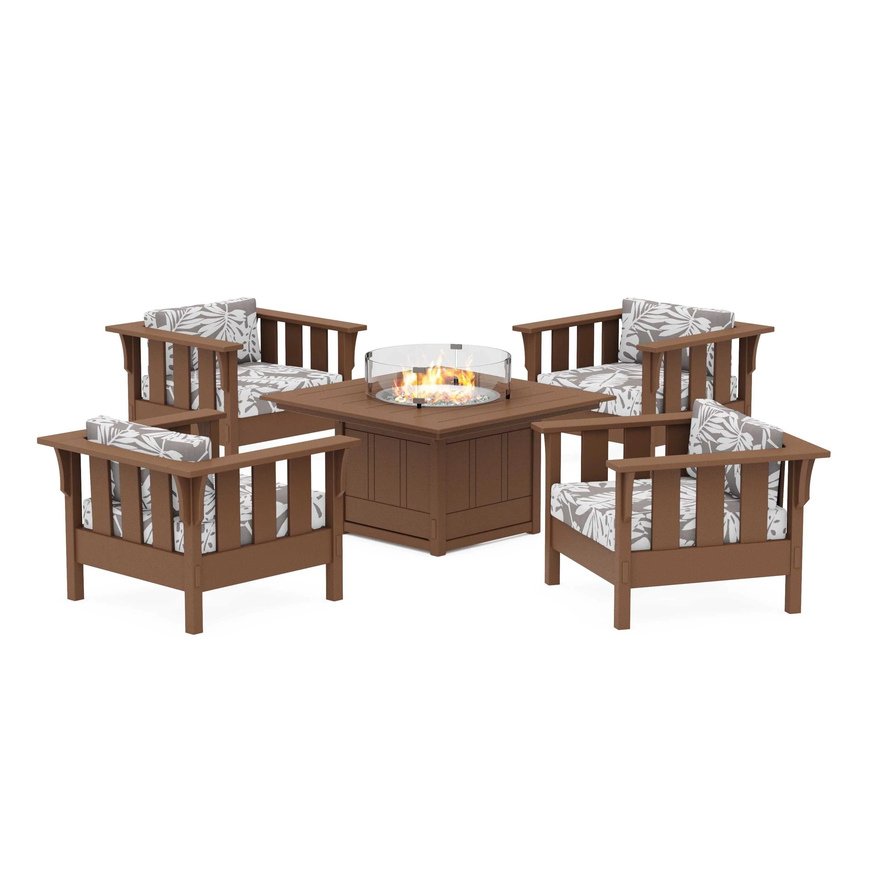 Acadia 5-Piece Deep Seating Set with Fire Pit Table - Image 90