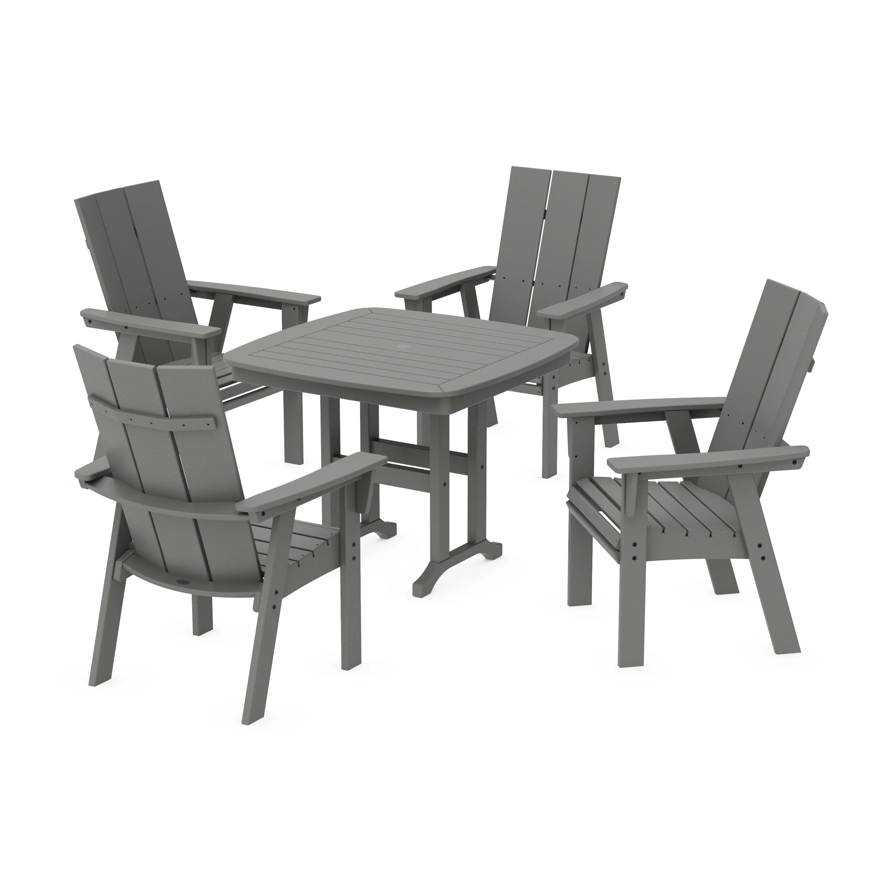 Modern Curveback Adirondack 5-Piece Dining Set