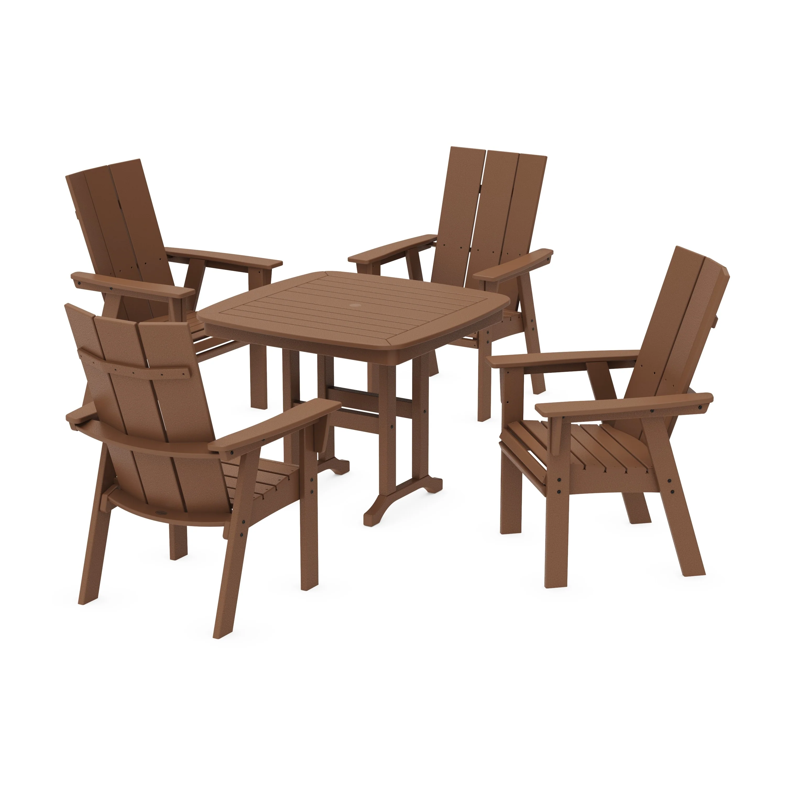 Modern Curveback Adirondack 5-Piece Dining Set - Image 10