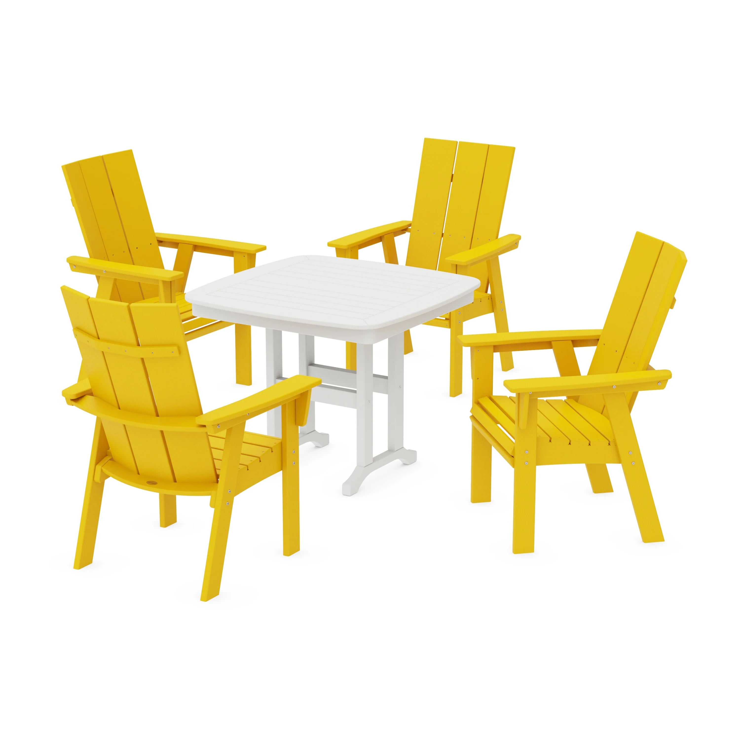 Modern Curveback Adirondack 5-Piece Dining Set - Image 12