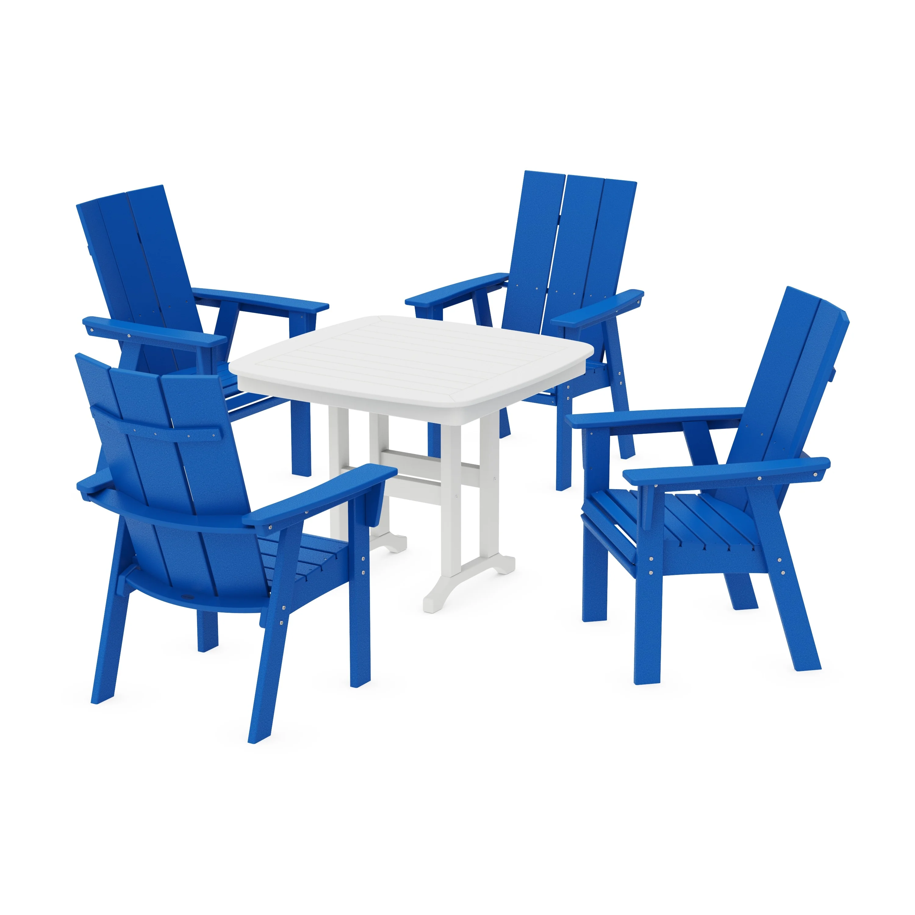 Modern Curveback Adirondack 5-Piece Dining Set - Image 15