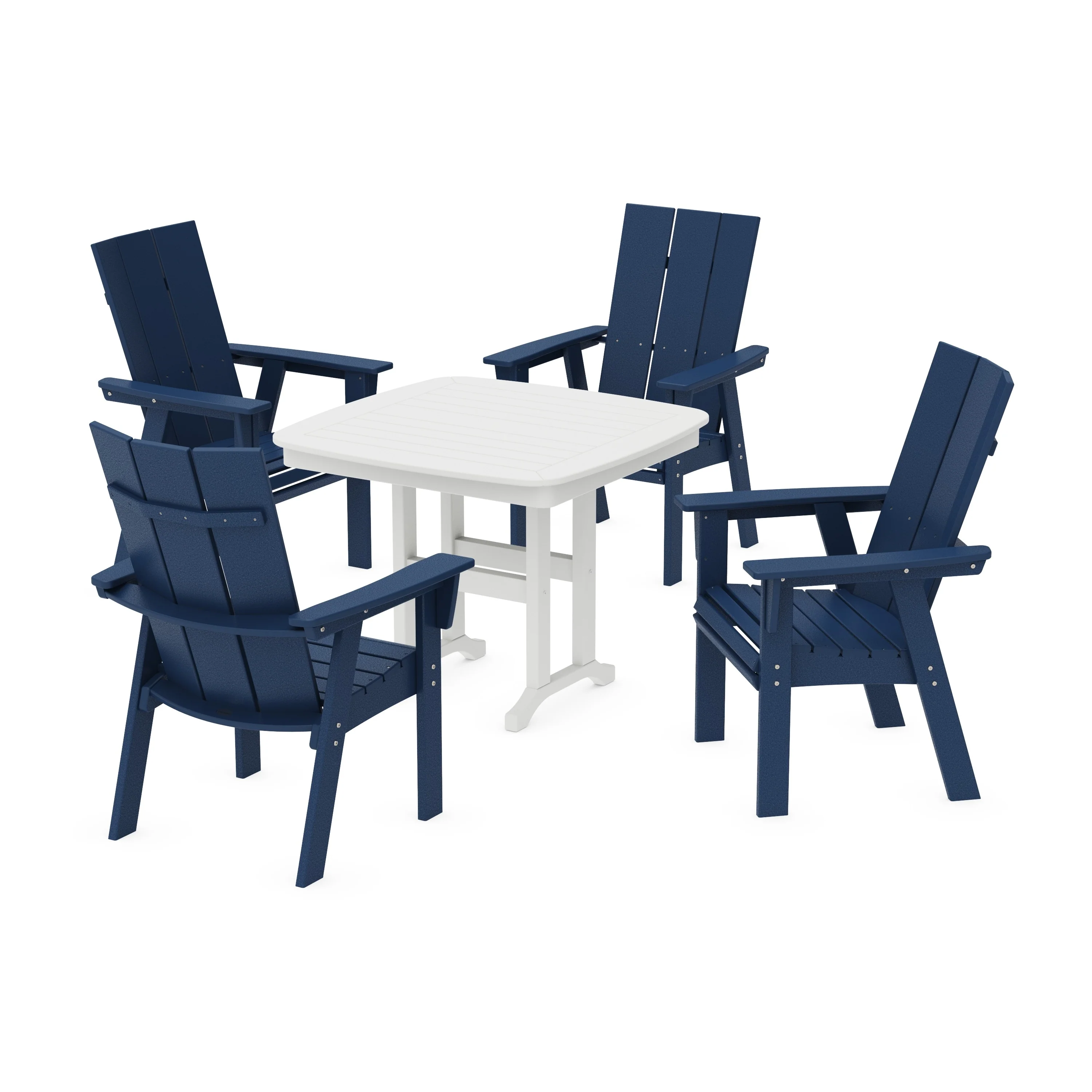 Modern Curveback Adirondack 5-Piece Dining Set - Image 17
