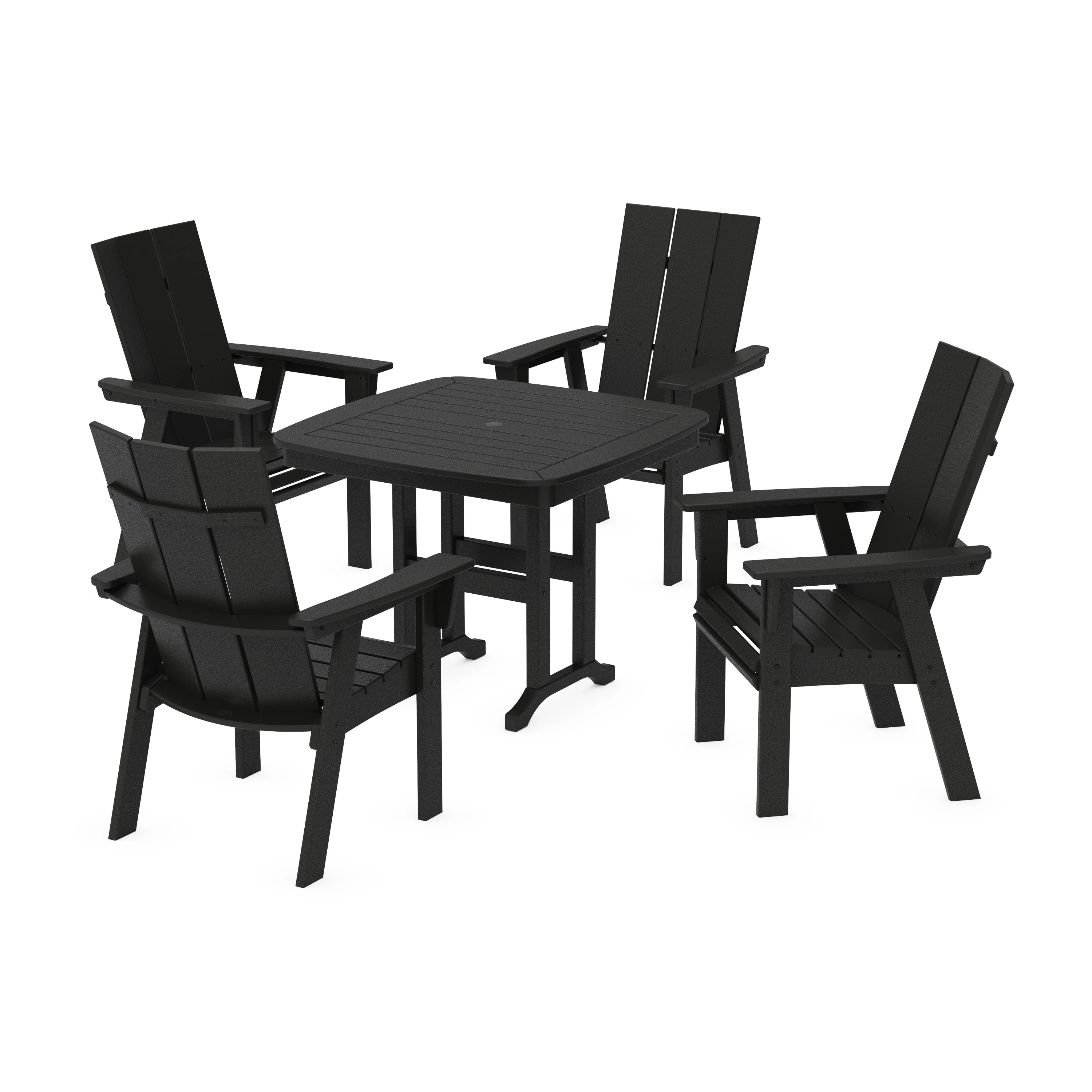 Modern Curveback Adirondack 5-Piece Dining Set - Image 18