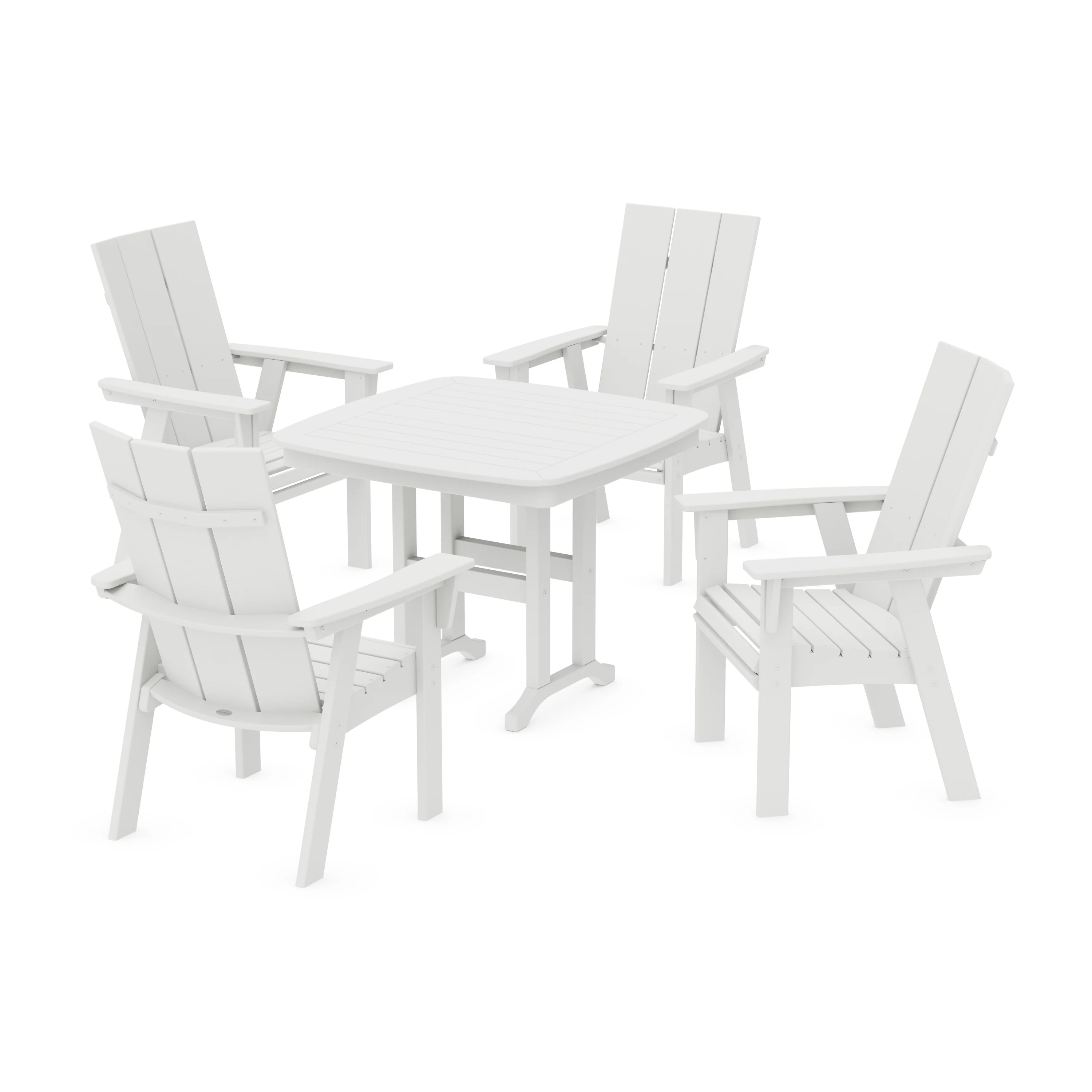 Modern Curveback Adirondack 5-Piece Dining Set - Image 5