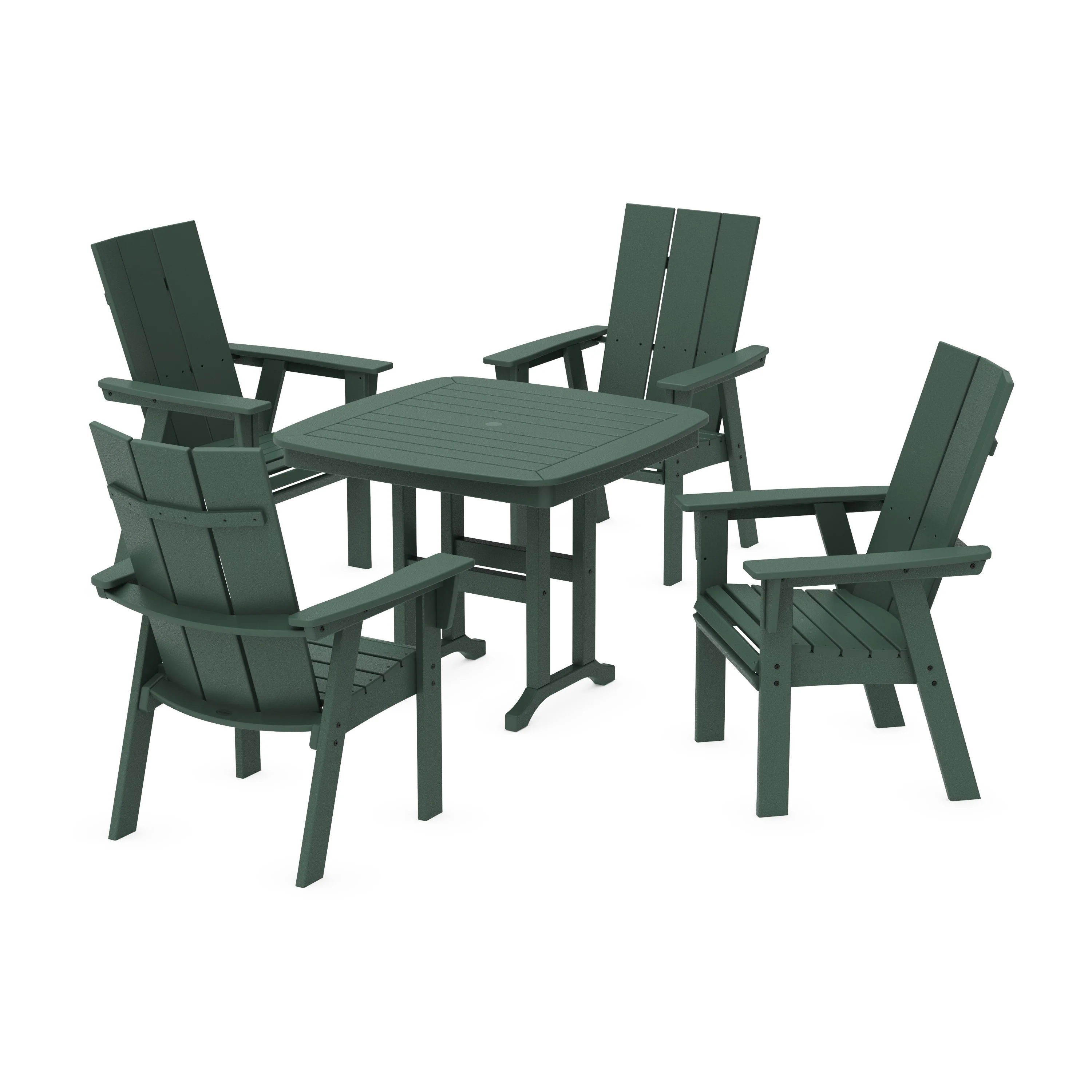 Modern Curveback Adirondack 5-Piece Dining Set - Image 6