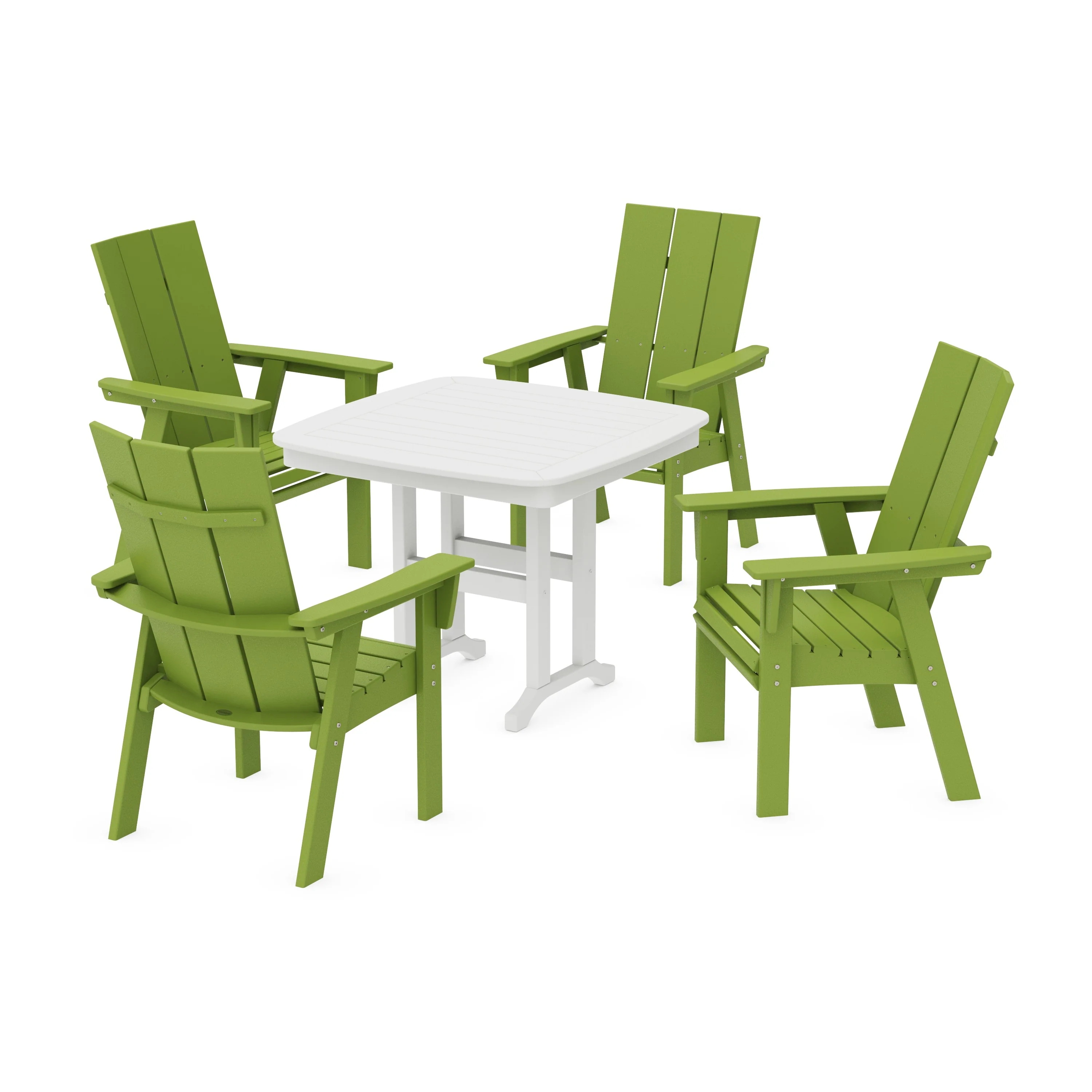 Modern Curveback Adirondack 5-Piece Dining Set - Image 7