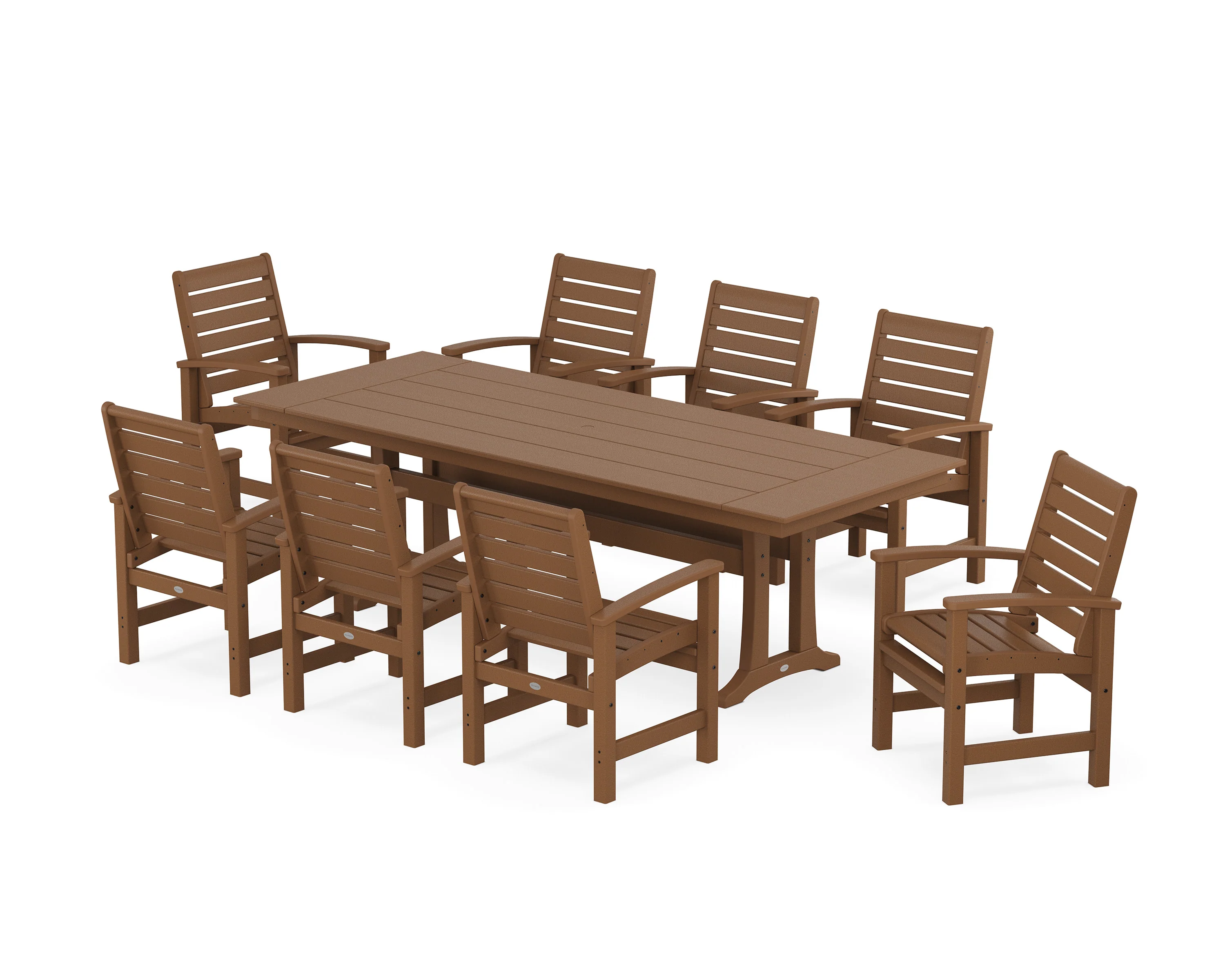 Signature 9-Piece Farmhouse Dining Set with Trestle Legs - Image 6
